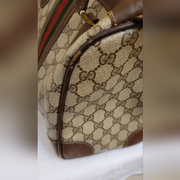 Gucci Tan Supreme Coated Canvas Ophidia Boston Handbag - Picture 4 of 16